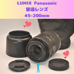 収納袋フード付 望遠レンズ　パナソニック VARIO 45-200mm LUMIX Panasonic 美品