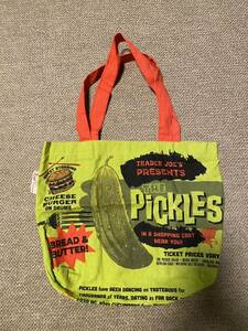 トレーダージョーズ pickles ピクルス エコバッグ トレジョ TRADER JOE'S 黄緑