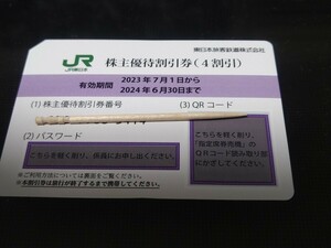 （送料無料有）ＪＲ東日本株主優待券　2024年６月末迄購入可能　1〜５枚
