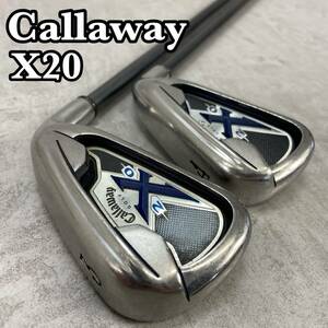 Callaway　キャロウェイ　X20　メンズゴルフ　2本セット　カーボン　 X　SERIES　60i 　R　右利き用　社外グリップ