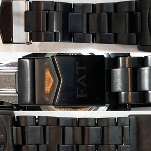 【1円～】FAT エフエーティー FATIME F31011-AC13 黒 ブラック クロノグラフ 腕時計 箱付き ジャンクの画像7