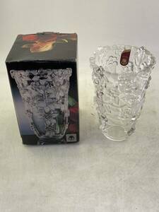 WALTHER GLAS ワルターグラス 花瓶 花柄 ドイツ製 Made in Germany　中古