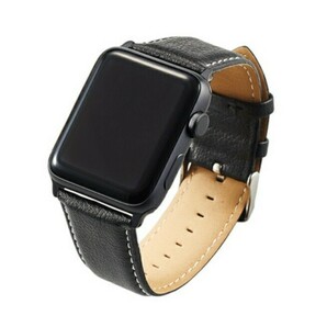 2個セット Apple Watch用 レザーバンド (合成皮革) ブラックの画像10