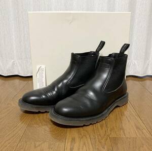 [foot the coacher] 定価53,900 S.S.SIDEGORE 軽量 サイドゴア レザーブーツ 7.5 本革 ブラック フットザコーチャー