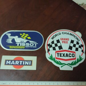 当時物　F1 ステッカー　Ensign Martini Texaci 3組セット