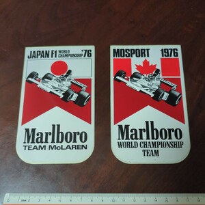 当時物　F1 ステッカー　Marlboro 1976年　2枚組セット F1 in Japan 1976 レア