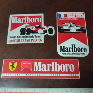 当時物　F1 ステッカー　Marlboro 3枚組セット