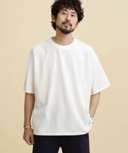 nano universe シルケットサッカーワイドTシャツ ナノユニバース　サイズM