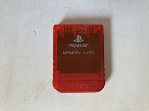 24-MC-25 PlayStation карта памяти оригинальный crimson red данные прозрачный терминал .. рабочий товар 