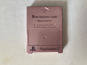 24-MC-38　プレイステーション2　メモリーカード　マジックゲート　ピンク　データクリア端子研摩動作品