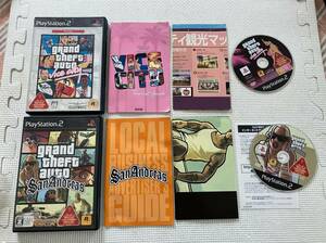 24-PS2-243　プレイステーション2　グランドセフトオート バイスシティ　サンアンドレアス　動作品　PS2　プレステ2　