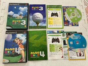 24-PS2-261　プレイステーション2　みんなのGOLF3，4　動作品　PS2　プレステ2　