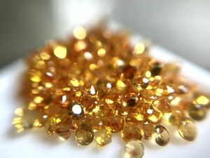  yellow sapphire 170 piece /4.33 carat round diamond cut 1.5-1.8mm natural songea Africa region 100 jpy start *