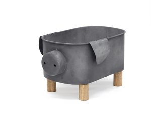 SALE MELROSE メルローズ Animal Iron Planter 78315 プランターボックス ブタ アメリカ直輸入 収納 雑貨 インテリア 置物 動物 リビング