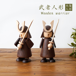 Wooden warrior 武者人形 五月人形 オブジェ インテリア 雑貨 木製