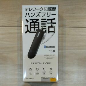 Bluetooth　5.0 かた 片耳 イヤホン ワイヤレスイヤホン 耳掛け型　ヘッドセット　ラスタバナナ
