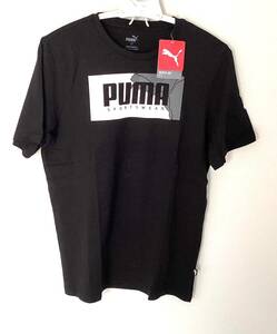 K26　新品未使用　プーマ　Tシャツ　黒　半袖　XXLサイズ　チェスト102～106　ブラック　PUMA U字　