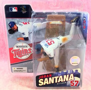 送510円～ リアル精密! McFarlane Toys「Johan Santana ヨハン・サンタナ ミネソタ・ツインズ」彩色済 フィギュア マクファーレントイ 野球