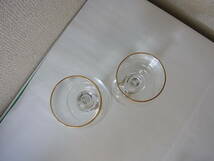 160507H66-0515H-A1□ボヘミアグラス□BOHEMIA GLASS　ワイングラス　2客(ペア)セット　クリスタルガラス　アンティーク_画像7