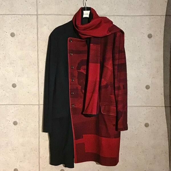 ONtheCORNER ITEM No.1197/YohjiYamamoto POURHOMME ヨウジヤマモトプールオム 赤フラノジャケット 18aw size:2 MIYAVI 雅