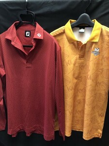 【1円スタート】ゴルフウェア　2着　セット　FJ　Kissmark　Lサイズ　長袖　半袖　シャツ