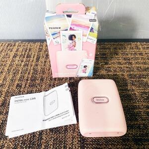 ** used *FUJIFILM/ Fuji film compact in Stax smart phone printer pink Cheki [instax mini Link1]DD6H