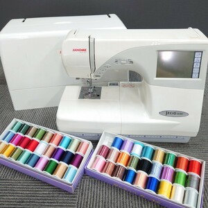 I1112 ミシン JANOME SECIO9090 MODEL 853型 ジャノメ テレーザ 刺繍糸 ジャノメミシン セシオ 中古 ジャンク品 訳あり