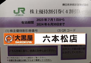 【送料無料】JR東日本 株主優待券【有効期限:2024/6/30】 ①