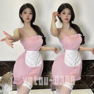 H770A　コスプレウェア　誘惑　ミニスカート　ワンピース　ウェイトレス　エプロン　メイド服　セクシーランジェリー　ナイトウェア