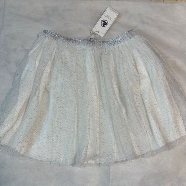 チュールスカート プチバトー 140 白 新品 PETIT BATEAU