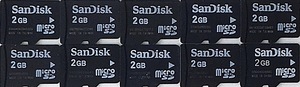 F0323 SanDisk microSDカード 2GB【10枚】 送料無料・匿名配送・追跡番号あり