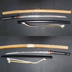 二尺三寸 身幅広くゴリゴリの刀 鞘を払って1140グラム 試斬 拵え 白鞘付き 日本刀