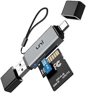 SDカードリーダー USB 3.0 uniAccessories Type-C 2-in-1カードリーダー SD/TF同時読み書き