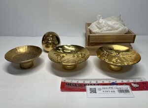 金盃 警察表彰金杯 開運だるま 24K-GP まとめ4点セット-中古美品-D2210