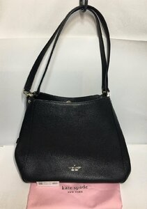 kate spade/ケイト・スペード トートバッグ レザー 本革 レディース ブラック-中古美品-D2210