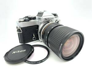 動作確認済 ニコン Nikon FE シルバー 35mm フィルムカメラ Ai-s Zoom Nikkor 28-85mm f/3.5-4.5 レンズ シャッター切れ 変速 露出計稼働