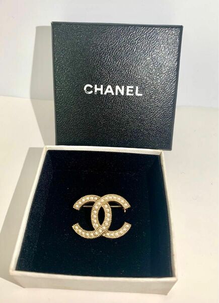 シャネル CHANEL ブローチ アクセサリー ココマーク パール 小さめ レア物 人気