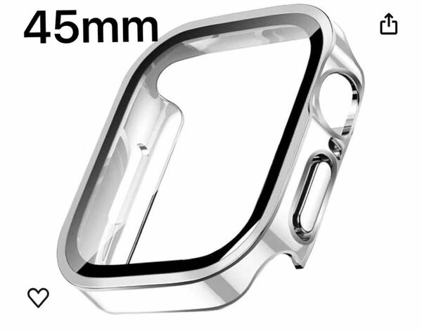 Apple Watchケース 防水 45mm ホワイト＆シルバー