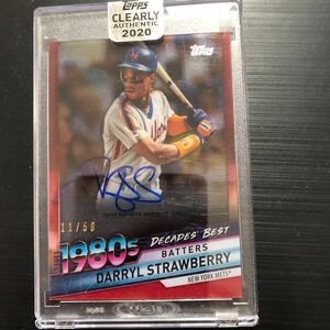 2020 Topps Clearly DARRYL STRAWBERRY Autograph 11/50
