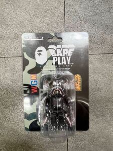 レア 新品未開封 BE@RBRICK 100% 1st CAMO SHARK BAPE APE エイプ メディコムトイ ベアブリック series シリーズ black 黒