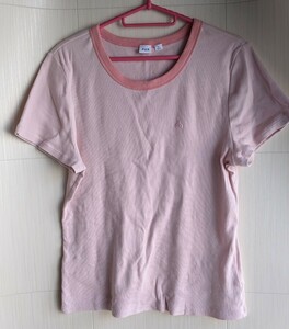 GAP ニット Tシャツ 半袖Tシャツ XLサイズ　ギャップ　ピンク　桃色　レディース　ニットシャツ　丸首　U首