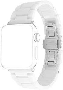 Sakulaya Apple Watch バンド セラミック製 アップルウォッチ バンド 長さ調整簡単 Apple Watch S