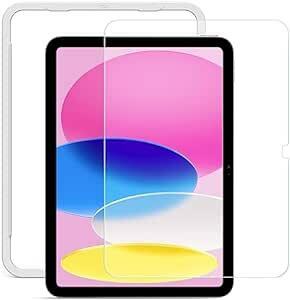 NIMASO ガラスフィルム iPad 第10世代 (10.9 インチ 2022) 用 フイルム ガイド枠付き 強化 ガラス 保護
