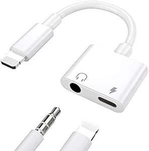 TOMPOL iphone イヤホンアダプタ 【Apple MFi認証品】 2in1 Lightning 3.5mm イヤホンジャ