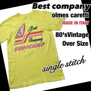 80'sヴィンテージ ベストカンパニー デザインロゴ Tシャツ イタリー