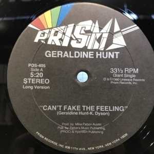 【HMV渋谷】GERALDINE HUNT/CAN'T FAKE THE FEELING(PDS405)