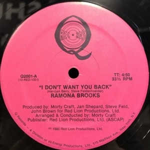 【HMV渋谷】RAMONA BROOKS/I DON'T WANT YOU BACK(Q2001)