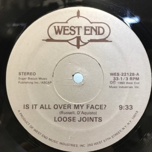 【HMV渋谷】LOOSE JOINTS/IS IT ALL OVER MY FACE /POP YOUR FUNK(WES22128)