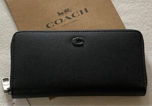 新品　COACH コーチ 長財布 ブラック 黒　Cロゴ