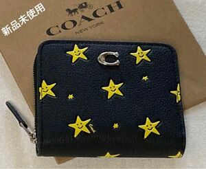 新品　COACH コーチ　二つ折り財布　星柄　スター　ビルフォールドウォレット